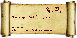 Moring Pelágiusz névjegykártya